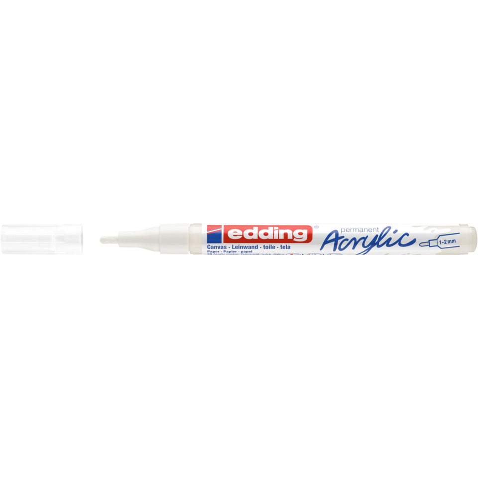 Acrylmarker 5300, Rundspitze, 1-2mm, verkehrsweiß EDDING 5300922 EDDING 5300922 Rundspitze