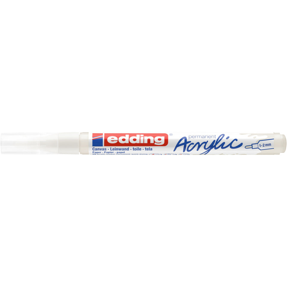 Acrylmarker 5300, Rundspitze, 1-2mm, verkehrsweiß EDDING 5300922 EDDING 5300922 Rundspitze