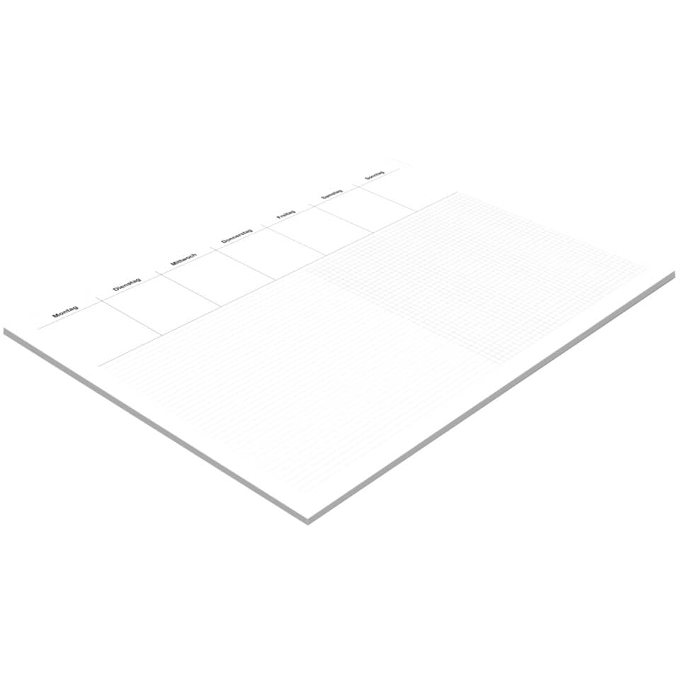 Schreibunterlage Office - Liniert & Kariert 480 x 330 mm, 30 Blatt RNK 46632 RNK 46632 48x33cm/30BL