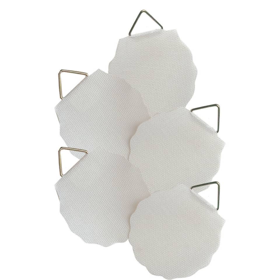 Bildaufhänger, Ø 40mm, Leinen, 5 Stück, weiß AVERY ZWECKFORM 3731 ZWECKFORM 3731 selbstklebend 5 Stück