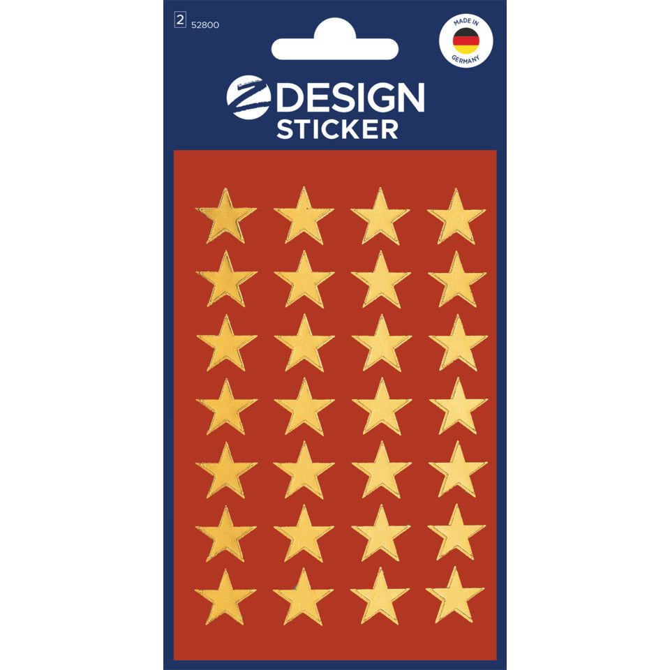Weihnachtssticker Sterne, 15mm, 28 Stück AVERY ZWECKFORM 52800 ZWECKFORM 52800 gold