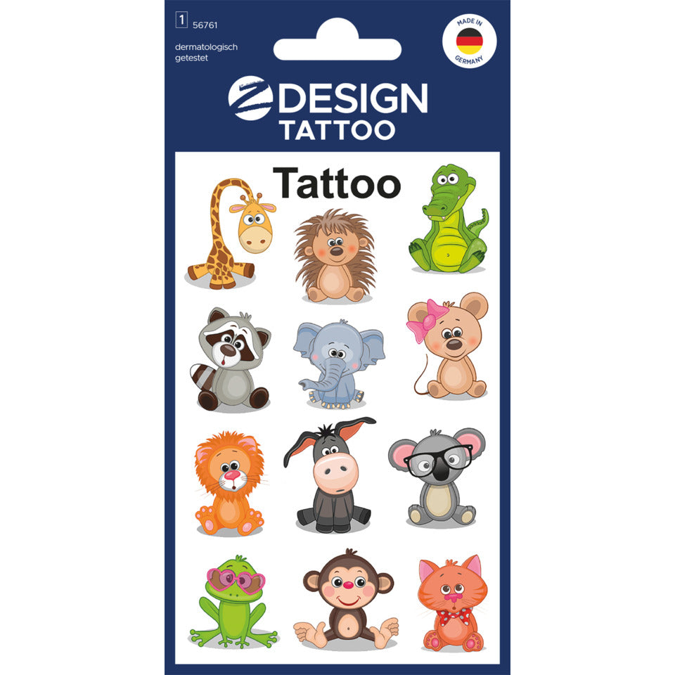 Tattoos Tiere, 12 Stück AVERY ZWECKFORM 56761