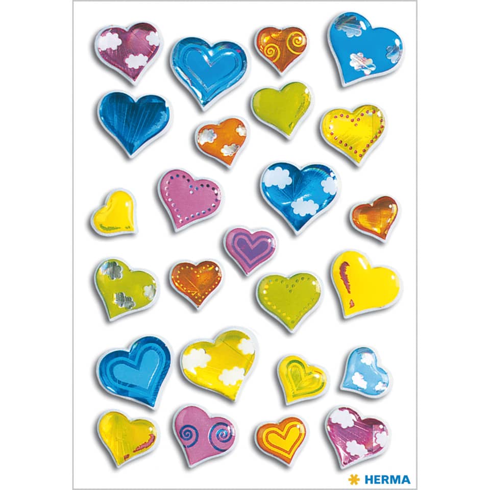 Sticker Herzen, Stone, 25 Stück HERMA 5217