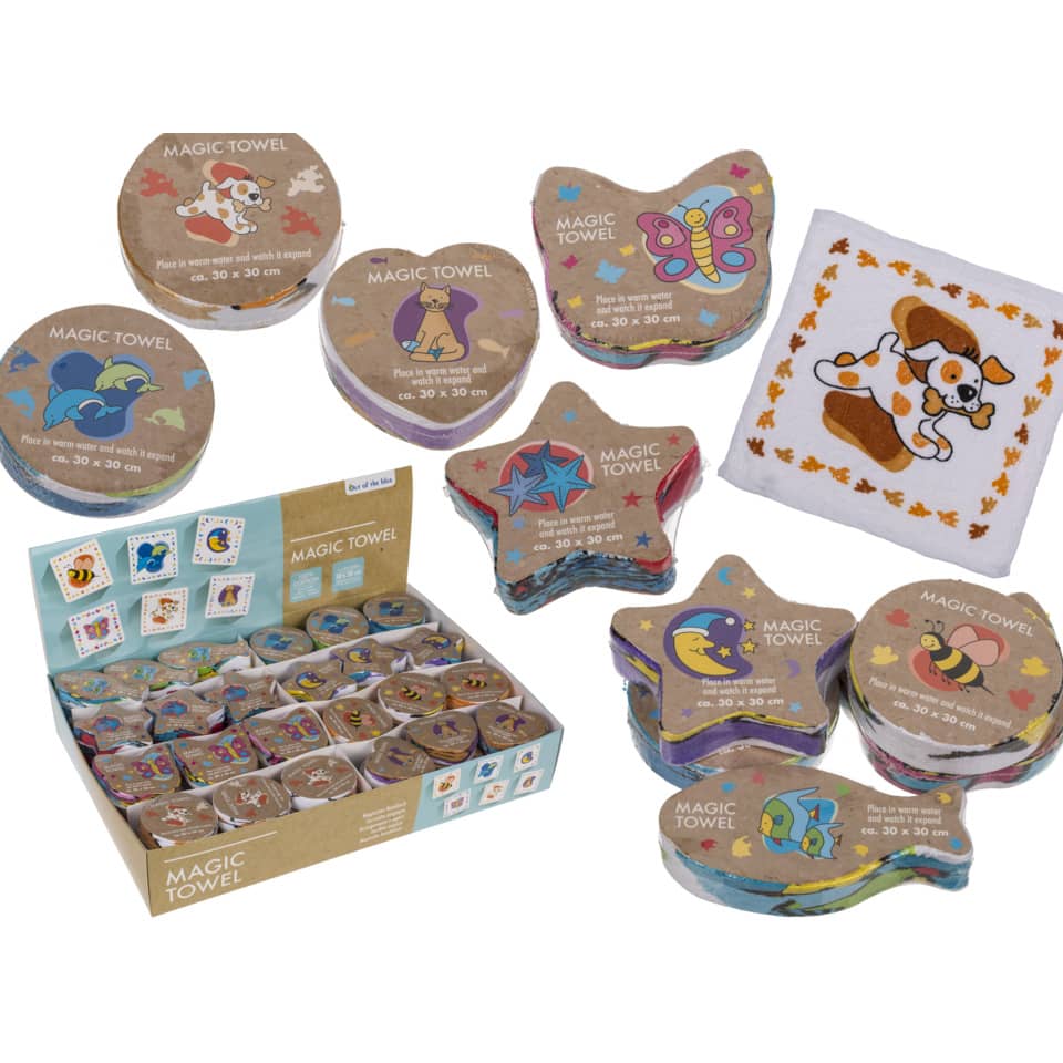 Handtuch Magic Tier, 30x30cm, sortiert OUT OF THE BLUE 31/4012 OOTB 31/4012 30x30cm