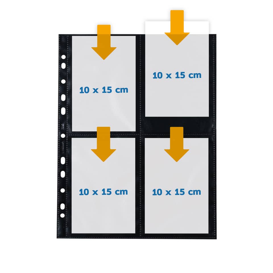 Fotosichthüllen Fotophan, 10 x 15cm hoch, 10 Stück, schwarz HERMA 7785 HERMA 7785  10 Stück