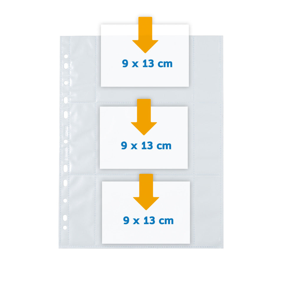 Fotosichthüllen Fotophan, 9x13cm quer, 10 Stück, weiß HERMA 7584 HERMA 7584 10 Stück