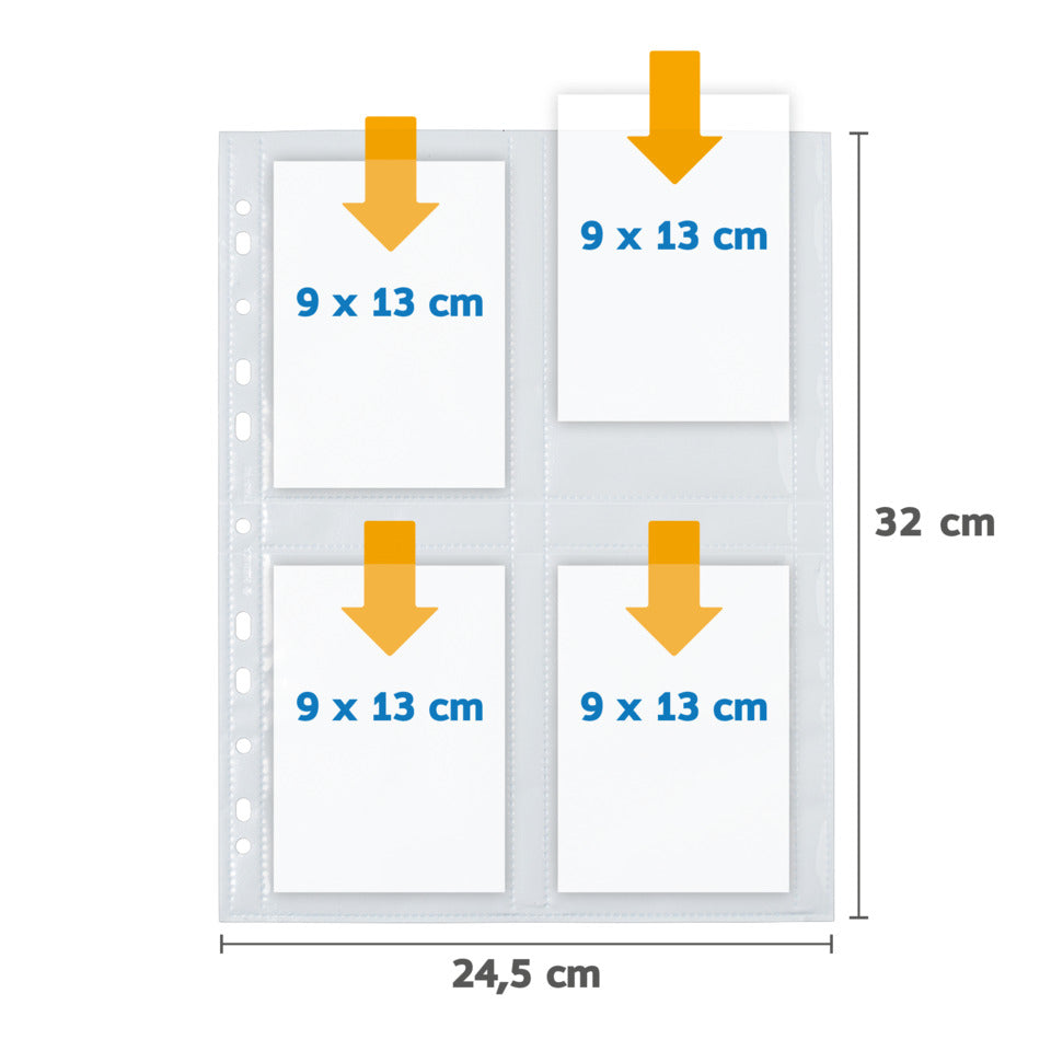 Fotosichthülle Fotophan, 9x13cm hoch, 10 Stück, weiß HERMA 7583 HERMA 7583 10 Stück