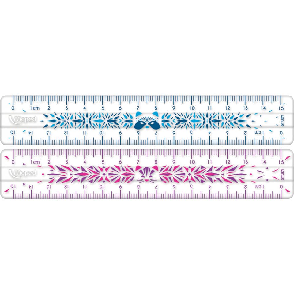 Lineal Study Fancy, 15cm, sortiert MAPED M245301 MAPED 245301 Blister