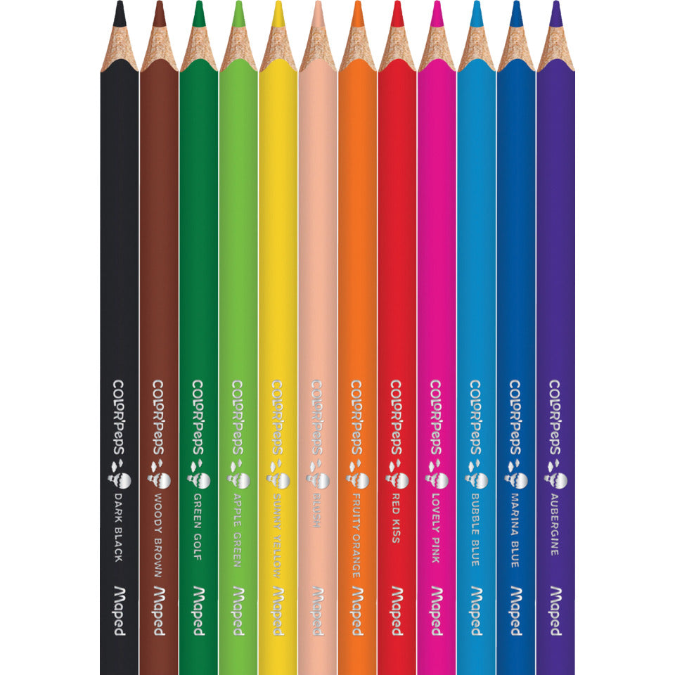 Farbstiftetui Color'Peps Jumbo, 12 Stück, sortiert MAPED M834010FC MAPED 834010FC sortiert