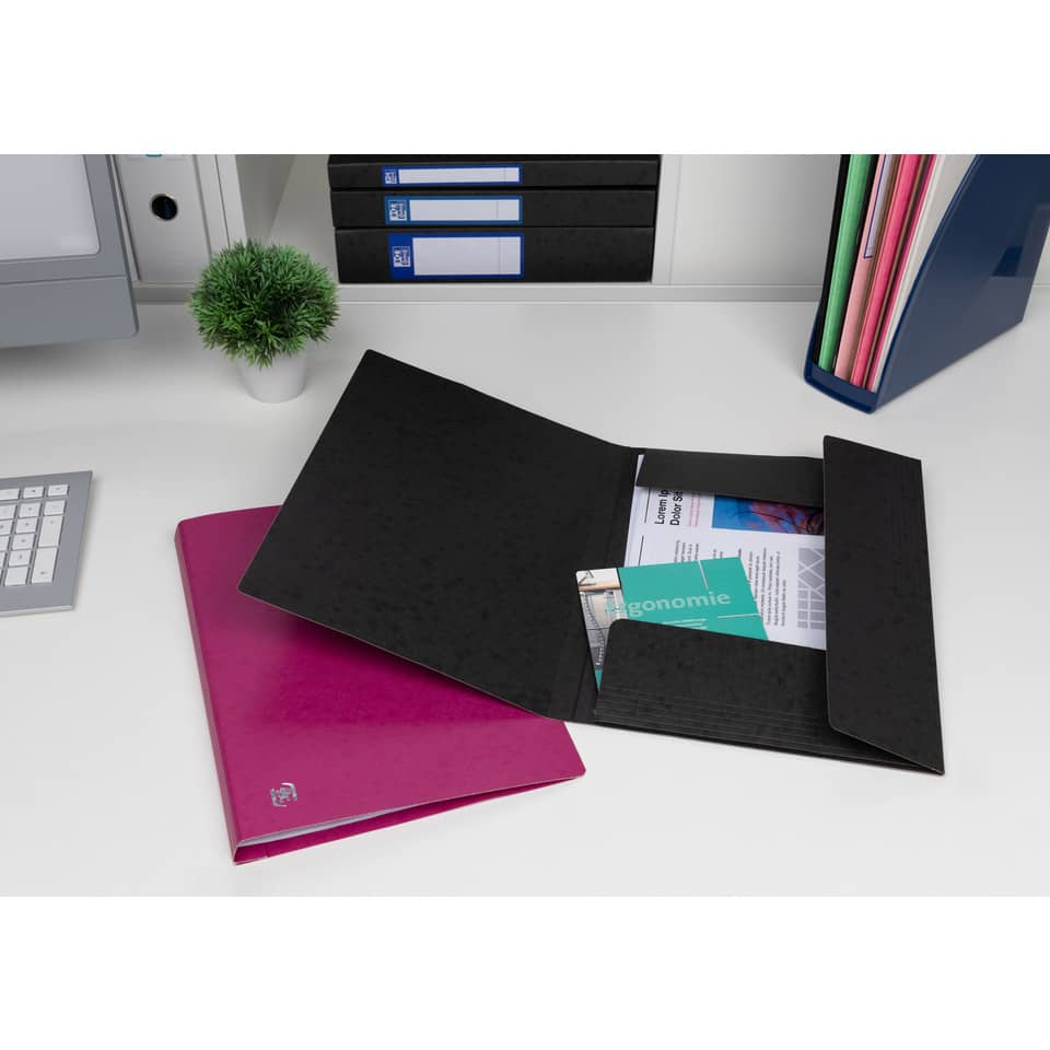 Eckspanner Top File+, A4, Karton, schwarz OXFORD 400116306 OXFORD 400116306 Top File+