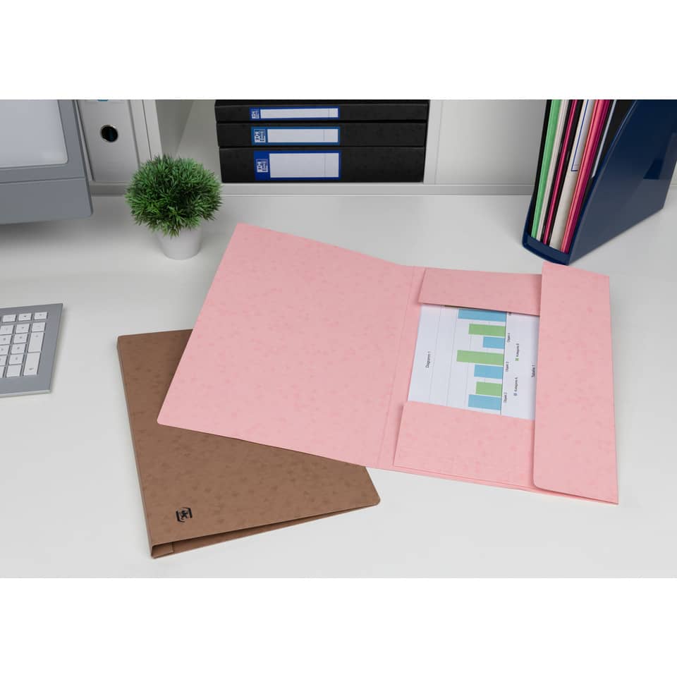 Eckspanner Top File+, A4, Karton, pastellrosa OXFORD 400116353 OXFORD 400116353 Top File+