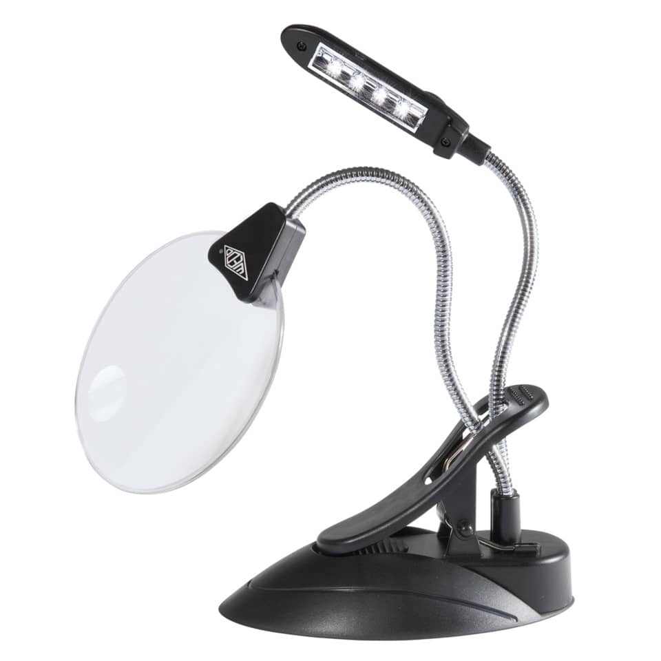 Tischlupe mit LED-Licht, schwarz WEDO 271 75201 WEDO 271 75201 12,5 cm