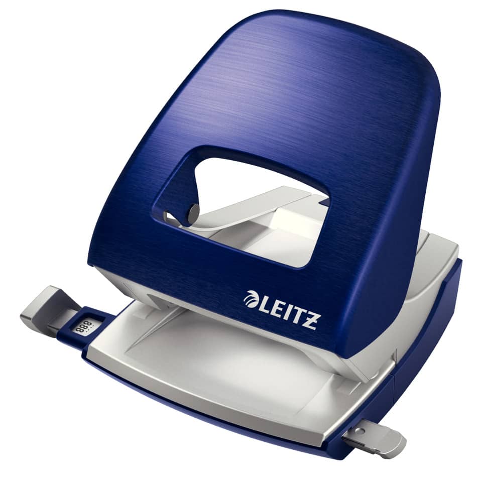 Locher NeXXt Style, 30 Blatt, Anschlagschiene, Metall, titan blau LEITZ 5006-00-69 LEITZ 5006-00-69 m. AS