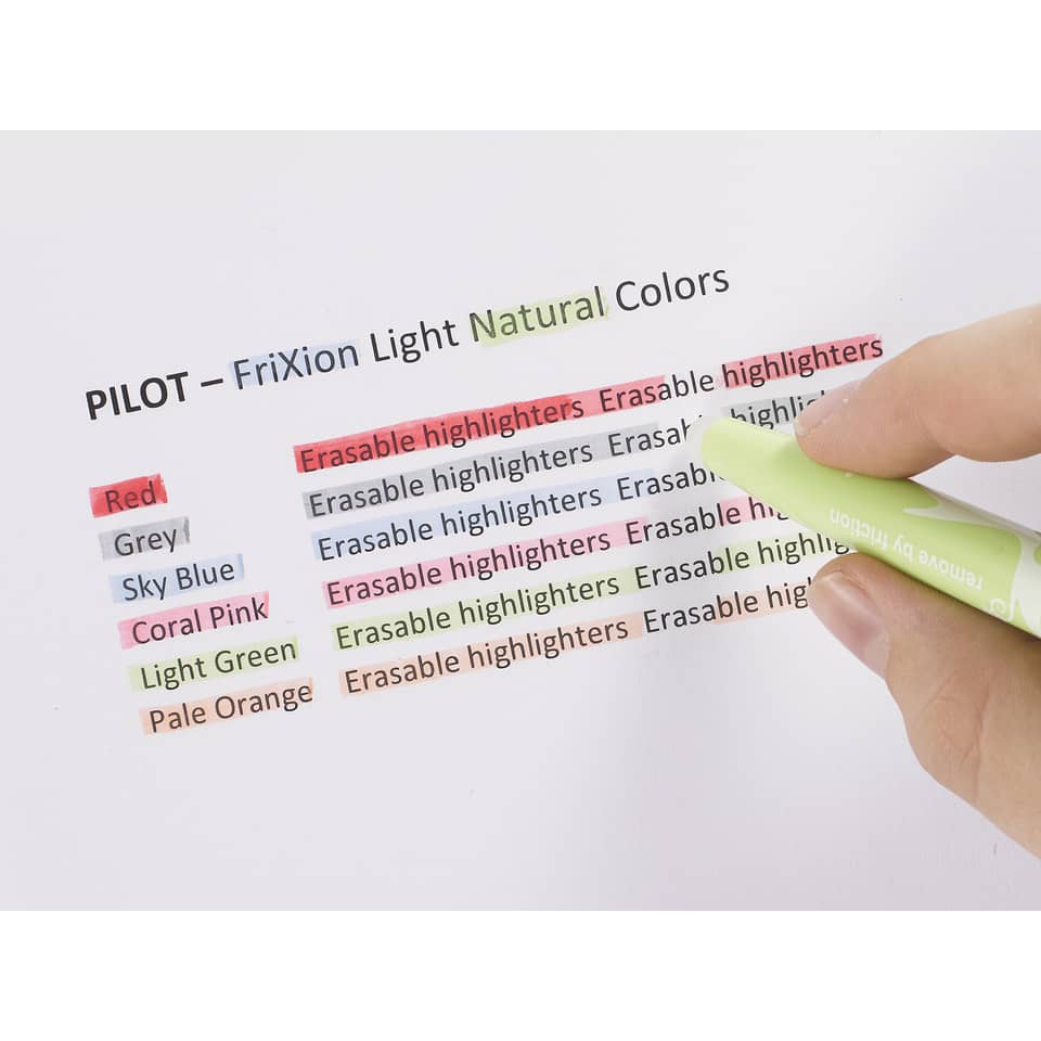 Textmarker FriXion Light Natural, 3,8mm, 6 Stück, sortiert PILOT 4136SG6N
