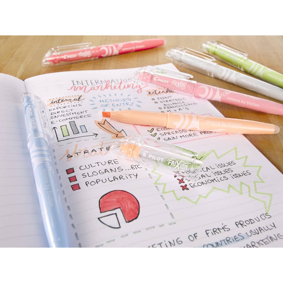Textmarker FriXion Light Natural, 3,8mm, 6 Stück, sortiert PILOT 4136SG6N