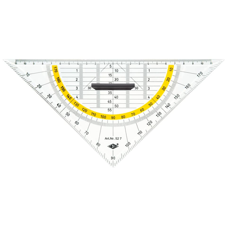 Geometriedreieck abnehmbarer Griff, 25cm WEDO 52 7 WEDO 52 7 abn.Griff m.Facette