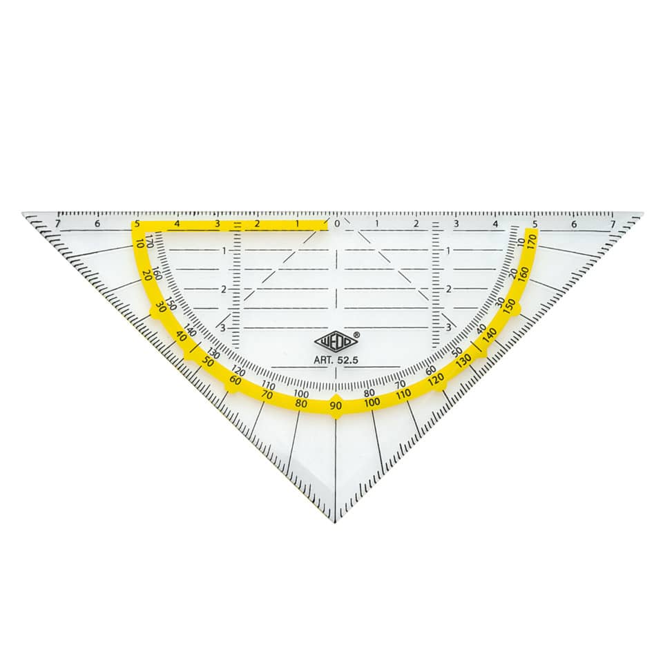 Geometriedreieck, 16cm WEDO 52 5 WEDO 525 ohne Griff m.Facetten