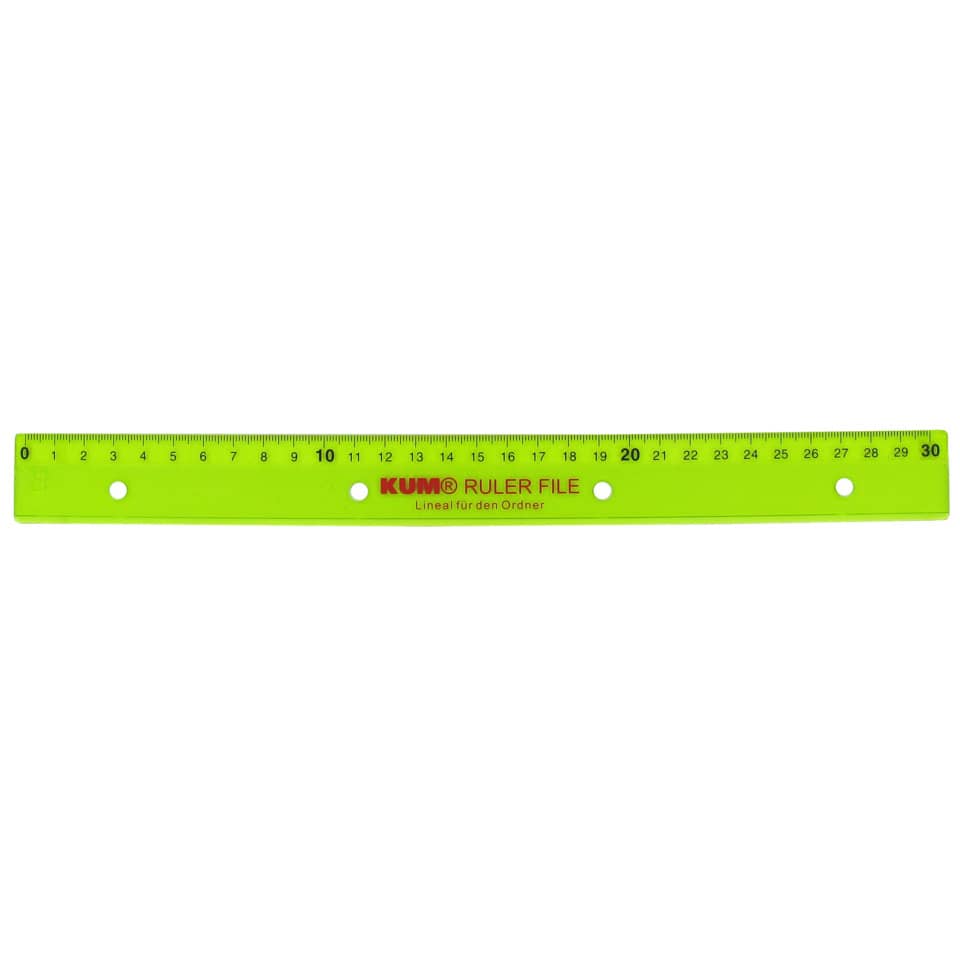 Lineal, 30cm, Plastik, 4-fach gelocht KUM 208.20.29 KUM 208.20.29 L03  4fach-Loch.