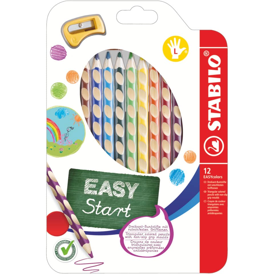 Farbstift EASYcolors, 12er Etui, Linkshänder STABILO 331/12 STABILO 331/12 sortiert