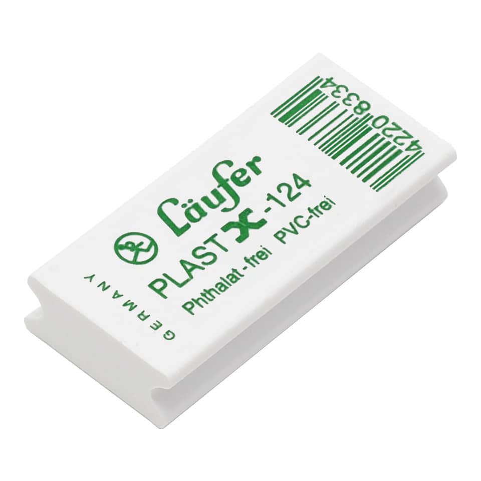 Radierer Plast X-124, Kunststoff, 46x20x9mm LÄUFER 01240 LÄUFER 01240   X-124