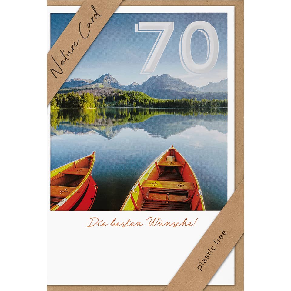 Geburtstagskarte Zahl 70 - Nature Card, inkl. Umschlag BSB 69-1030-2 BSB 69-1030-2 Nature Card