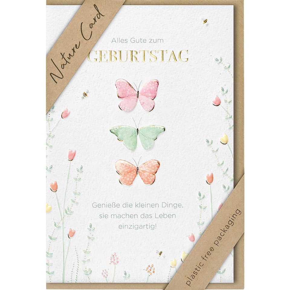 Geburtstagskarte Nature Card - inkl. Umschlag BSB 693019-2 BSB 69-3019-2 Nature Card
