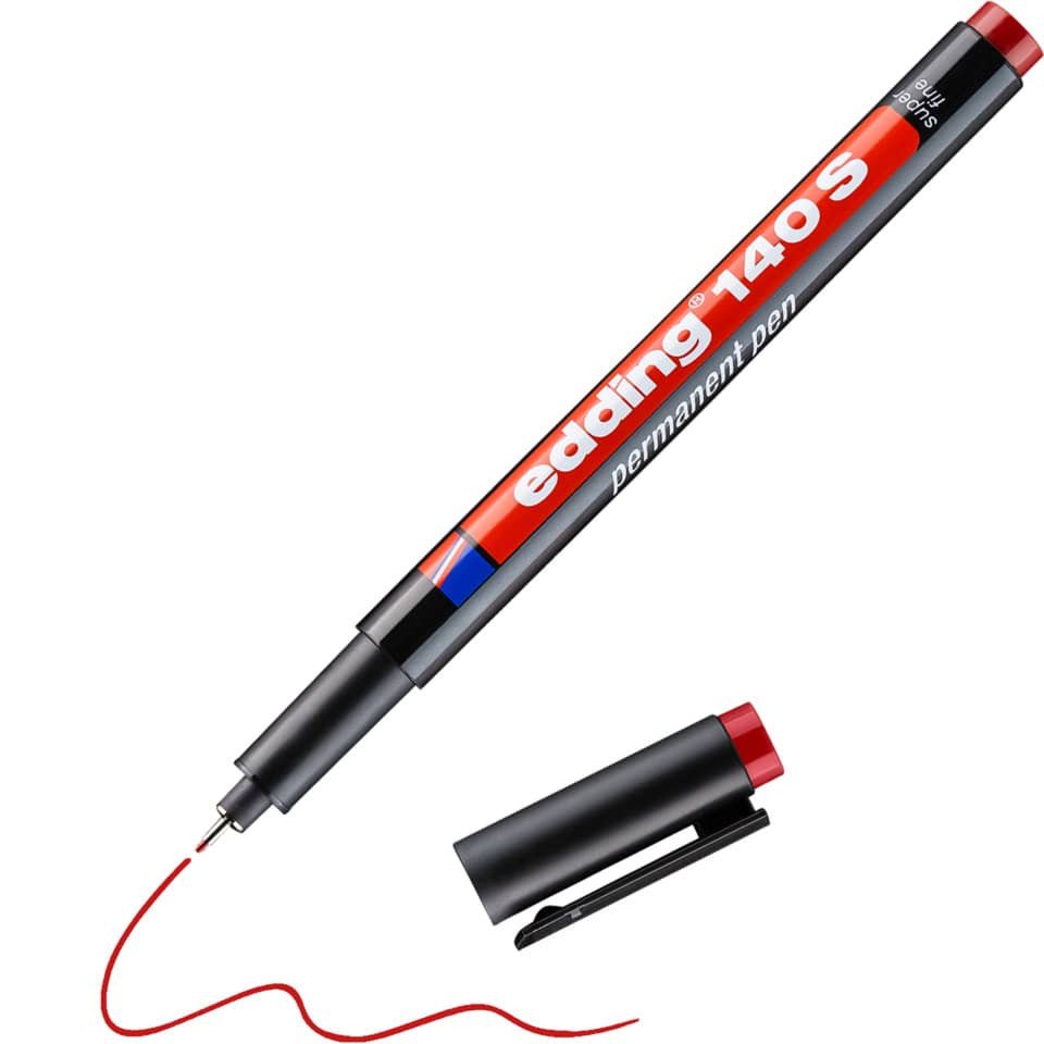 Permanentmarker 140S, 0,3mm, rot EDDING 140 002 EDDING 4-140-002 permanet
