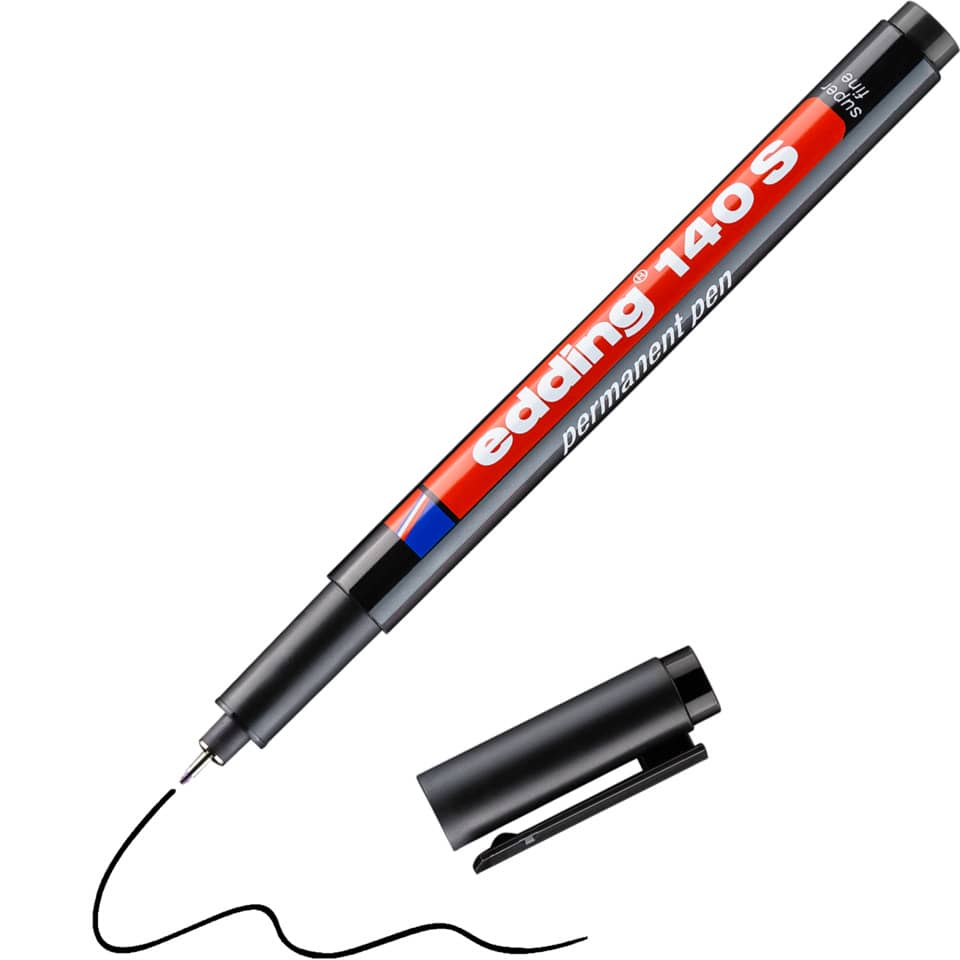 Permanentmarker 140S, 0,3mm, schwarz EDDING 140 001 EDDING 4-140-001 permanent
