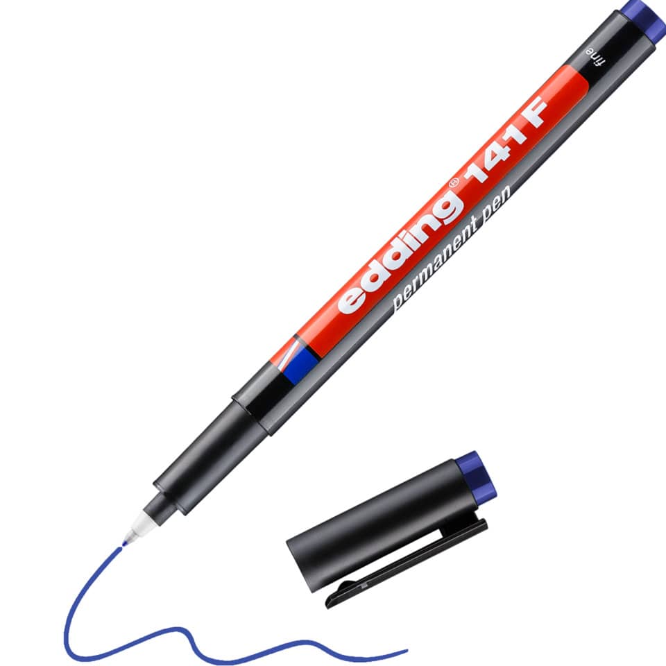 Permanentmarker 141F, 0,6mm, blau EDDING 4141003 EDDING 4-141-003 permanent