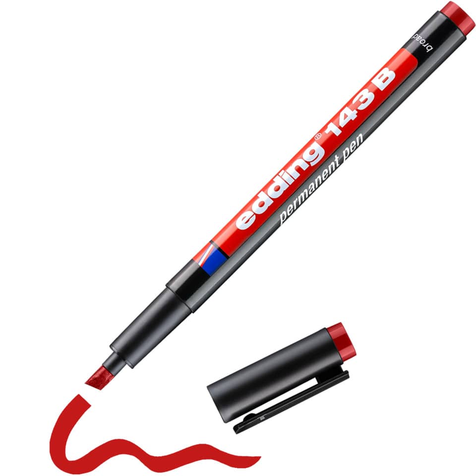 Permanentmarker 143B, 1-3 mm, rot EDDING 143 002 EDDING 4-143-002 permanent