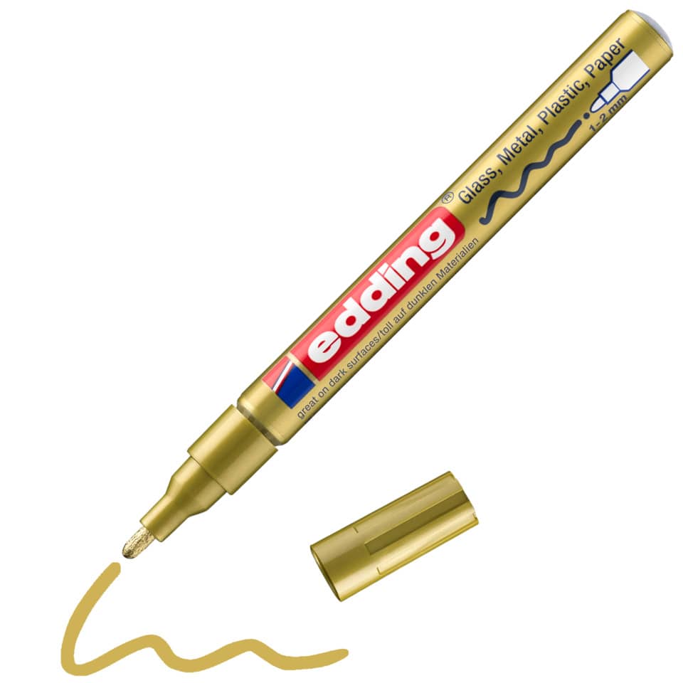 Glanzlackmarker 751, 1-2mm, Rundspitze, gold EDDING 751-9-053