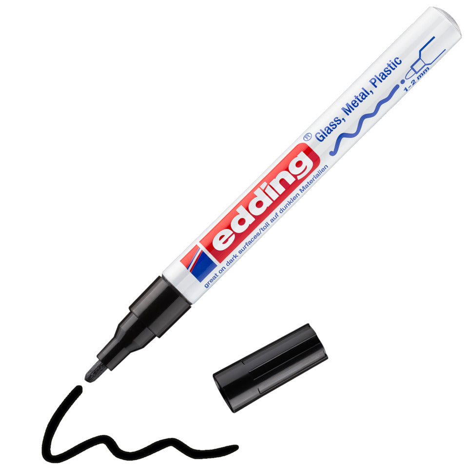 Glanzlackmarker 751, 1-2mm, Rundspitze, schwarz EDDING 751-9-001