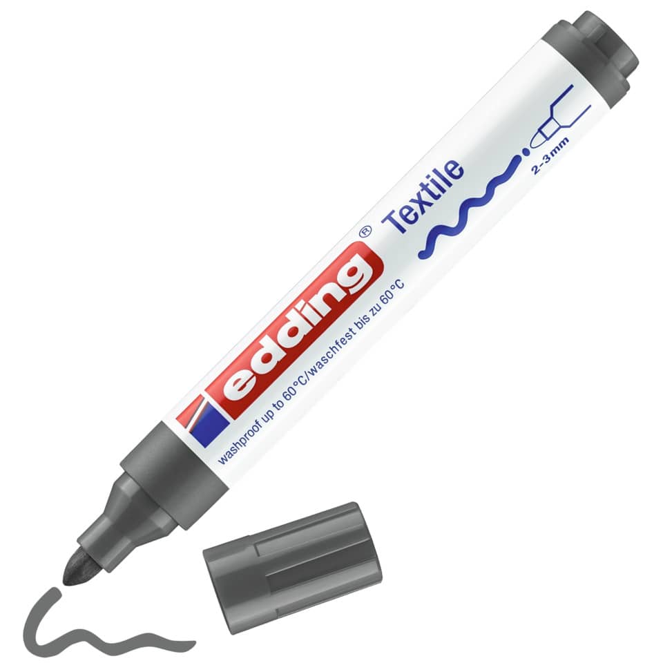 Textilmarker 4500, 2-3mm, grau EDDING 4500012 EDDING 4500 12  2-3mm