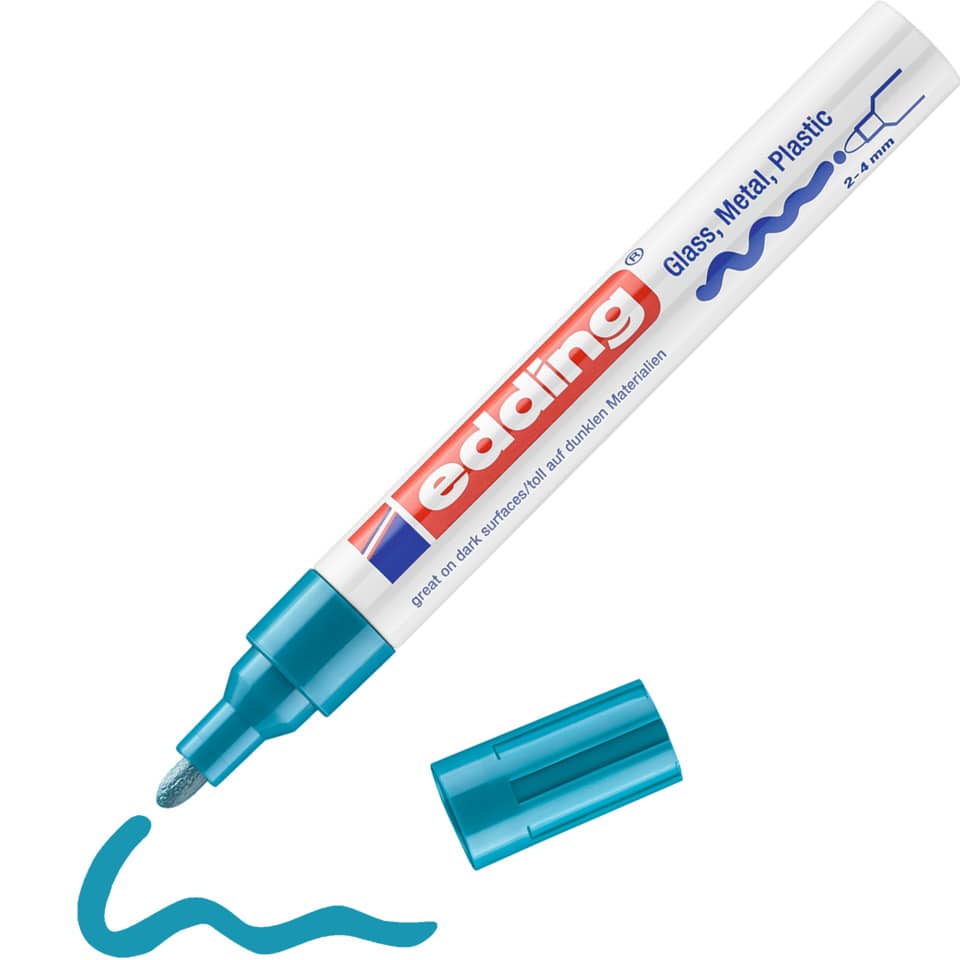 Glanzlackmarker 750, 2-4mm, Rundspitze, hellblau EDDING 750CR-010 EDDING 750-9-010  750CR-010