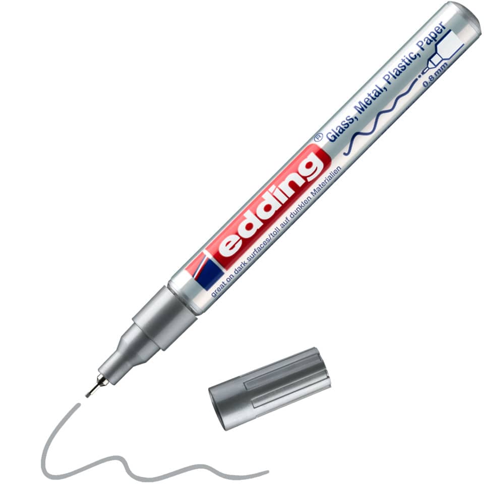 Glanzlackmarker 780, 0,8mm, Rundspitze, silber EDDING 780-9-054 EDDING 780-9-054 metallgef. Rundspitze