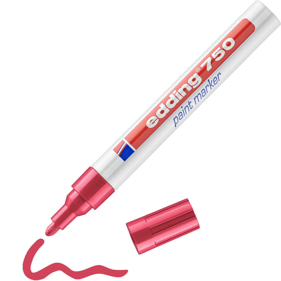 Lackmarker 750, 2-4mm, Rundspitze, rot EDDING 4-750002 EDDING 4-750002  Rundspitze