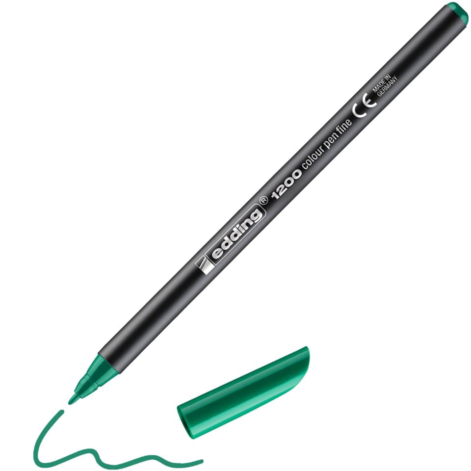 Faserschreiber 1200, 1mm, Rundspitze, grün EDDING 41200004 EDDING 1200-4