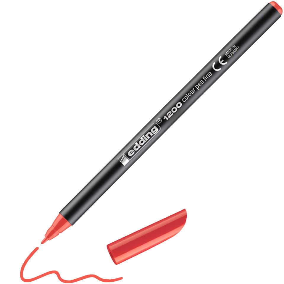 Faserschreiber 1200, 1mm, Rundspitze, rot EDDING 41200002 EDDING 1200-2