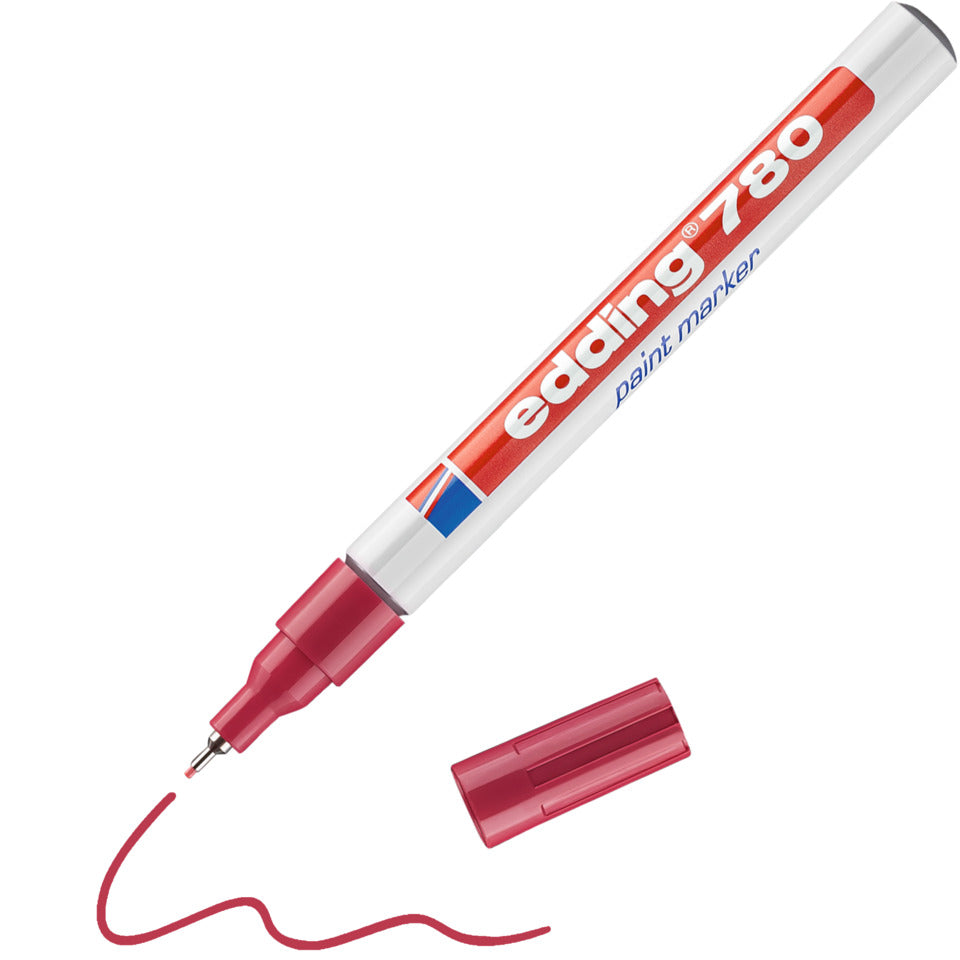 Lackmarker 780, 0,8mm, Rundspitze, rot EDDING 4780002 EDDING 780-002 metallgef. Rundspitze