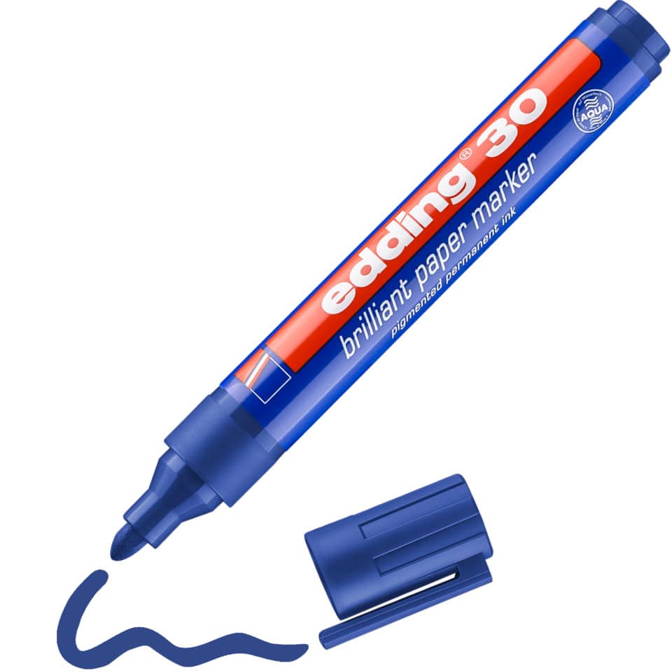Brillant-Papiermarker 30, 1,5-3mm, blau EDDING 30-003 EDDING 30-003   F