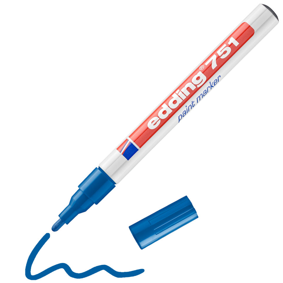 Lackmarker 751, 1-2mm, Rundspitze, blau EDDING 4751003 EDDING 751-003  Rundspitze