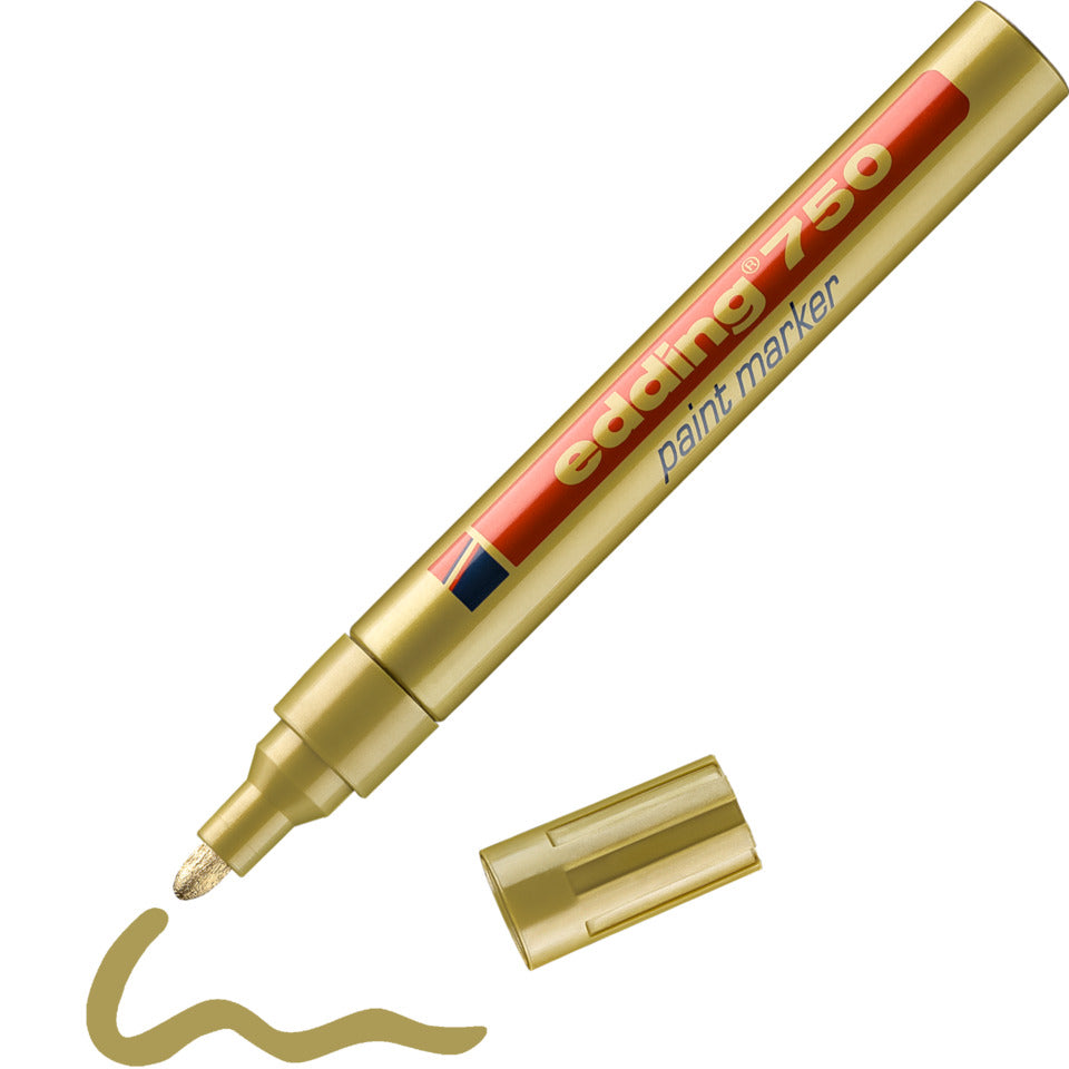 Lackmarker 750, 2-4mm, Rundspitze, gold EDDING 4-750053 EDDING 4-750053   Rundspitze