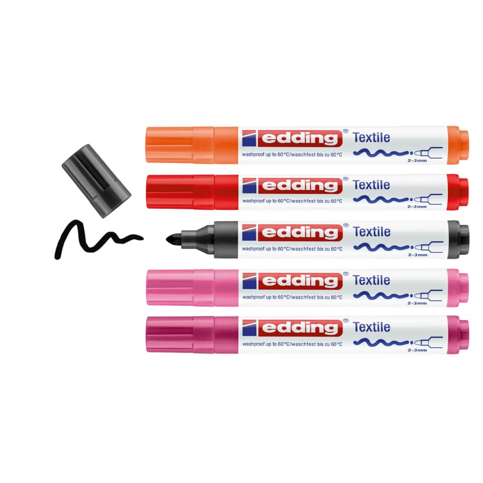 Textilmarker 4500, 5er-Set sortiert warm EDDING 4-4500-5999 EDDING 4-4500-5999 warme Farben