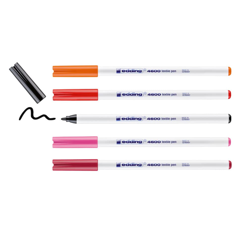Textilstift 4600 Warm, 5 Stück, sortiert EDDING 4-4600-5999 EDDING 4-4600-5999 Warm Colours