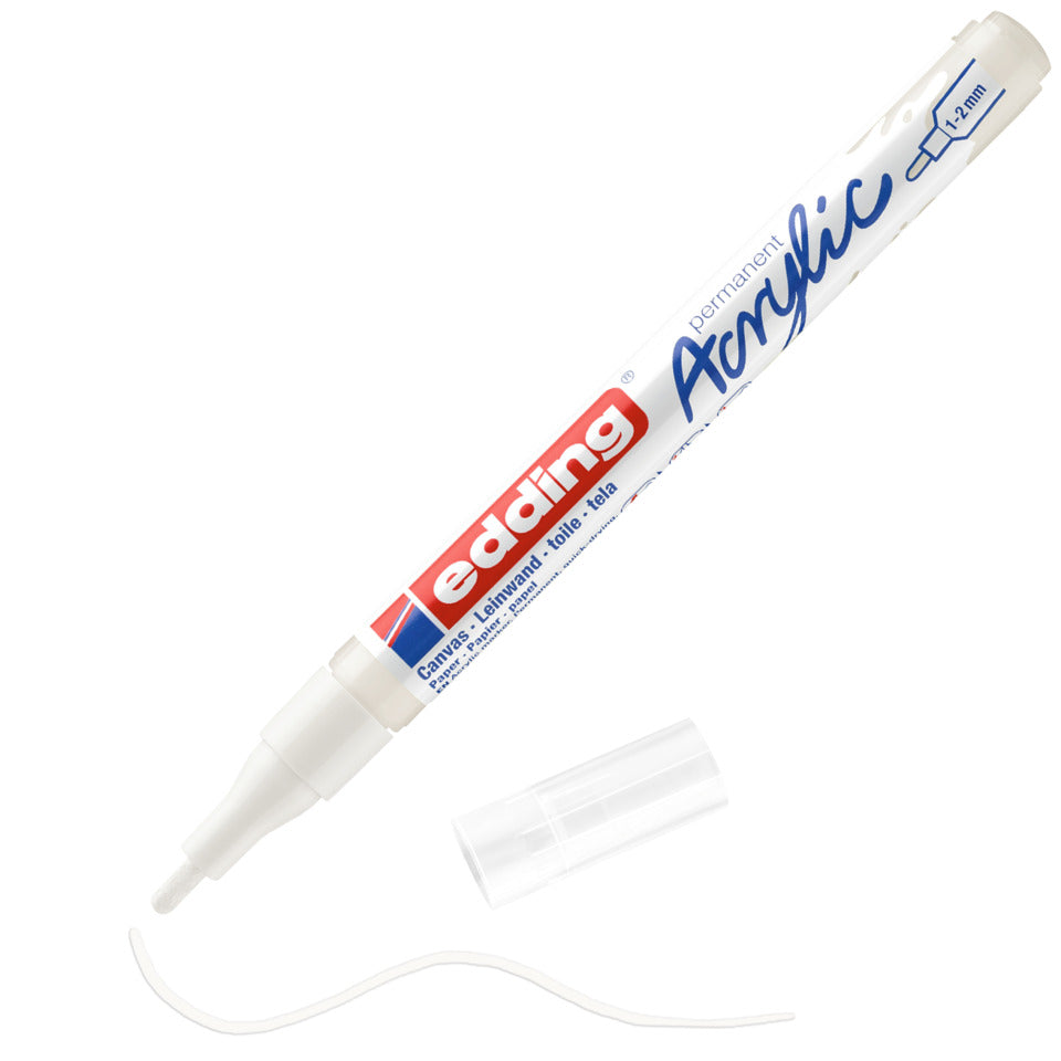 Acrylmarker 5300, Rundspitze, 1-2mm, verkehrsweiß EDDING 5300922 EDDING 5300922 Rundspitze
