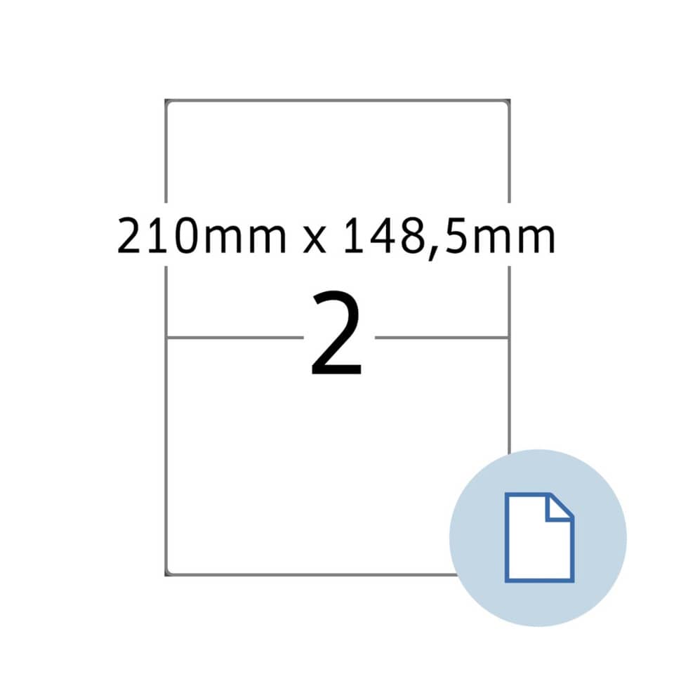 Blattetiketten permanent, 210x148mm, wetterfest, 500 Stück, weiß HERMA 58102 HERMA 58102 wetterfest