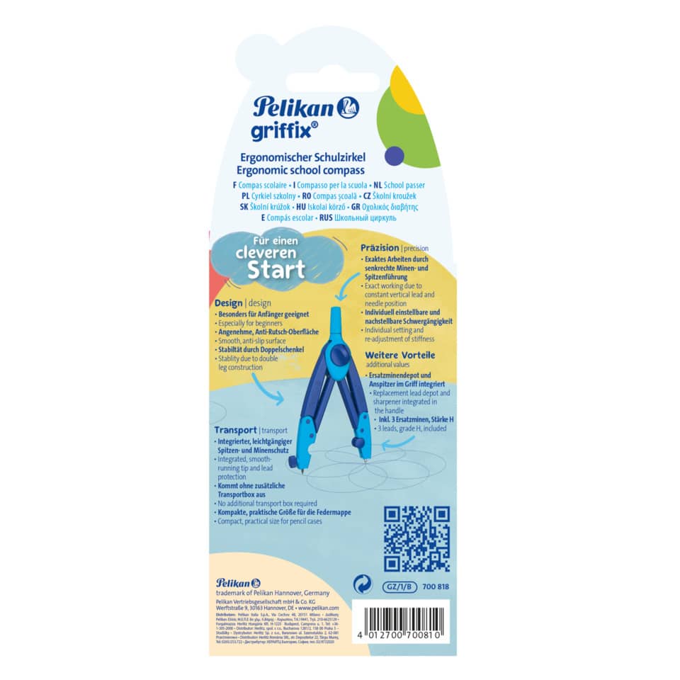 Zirkel griffix®, blau PELIKAN 400191577 PELIKAN 400191577 700818 GZ/1/B