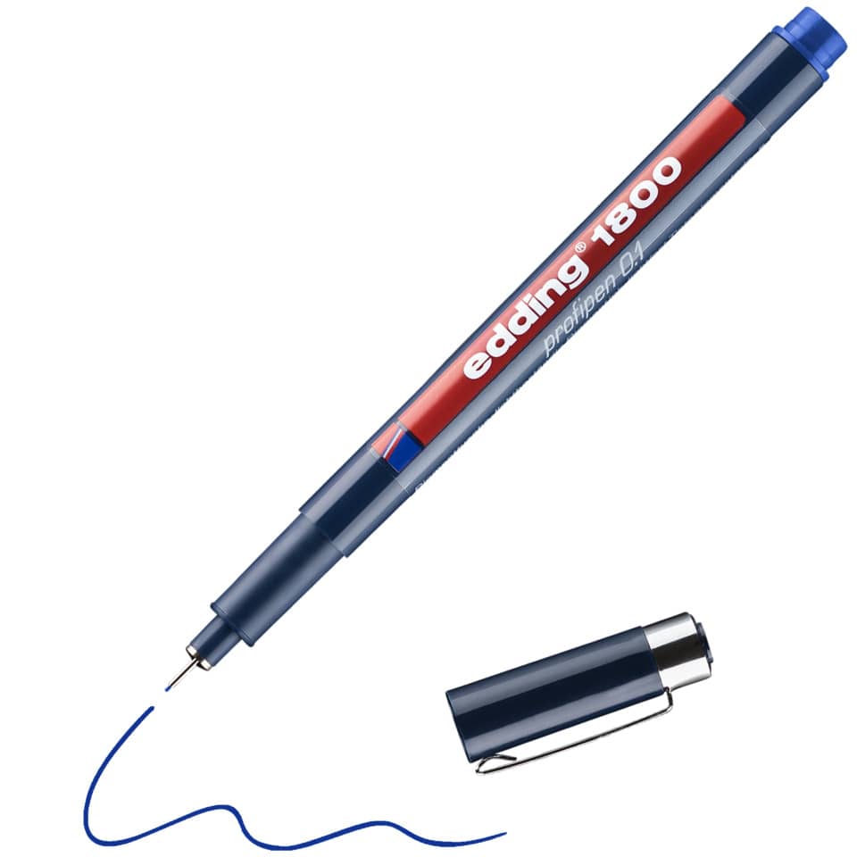 Präzisionsfeinschreiber 1800, 0,1mm, blau EDDING 1800-01-003 EDDING 4180001003 0,25mm