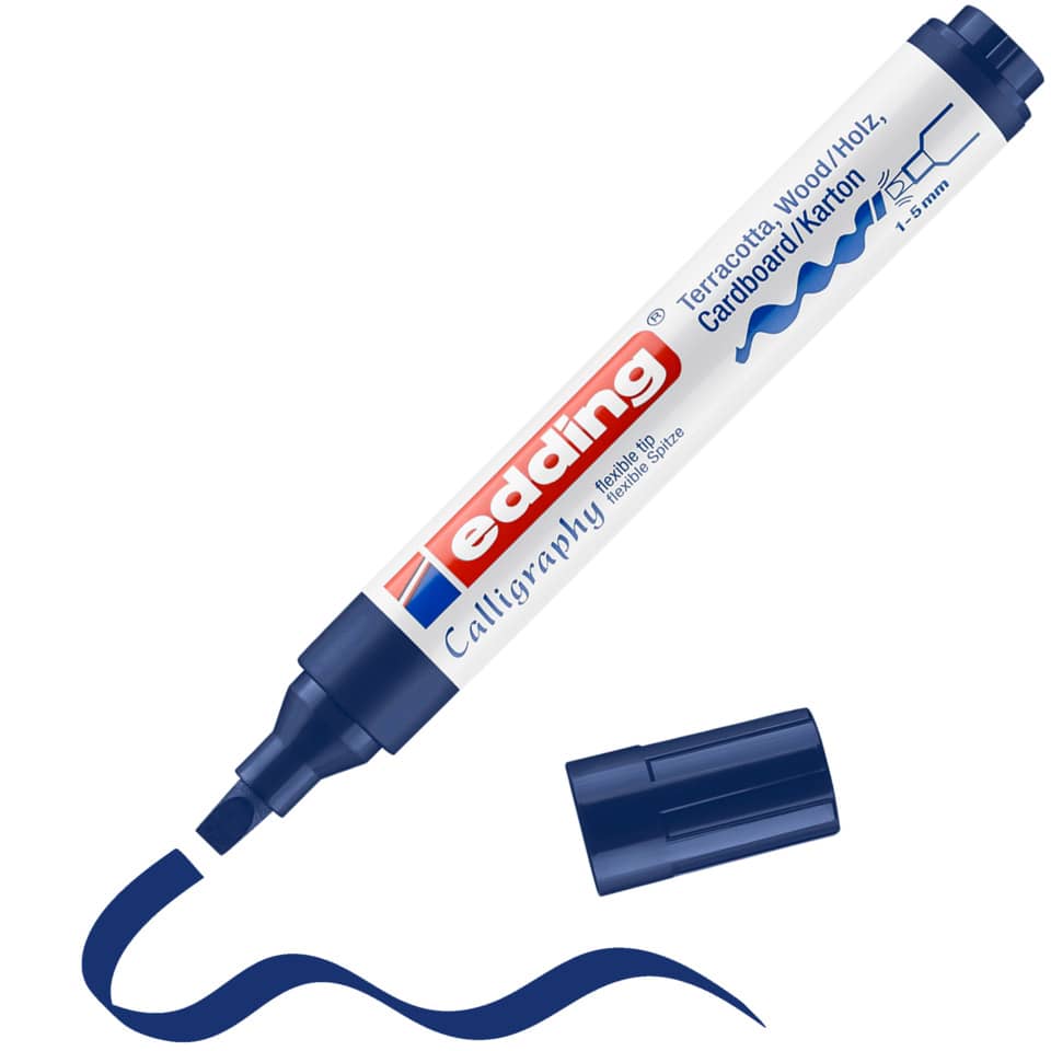 Kalligrafiemarker 1455, 1-5mm, stahlblau EDDING 4-1455017