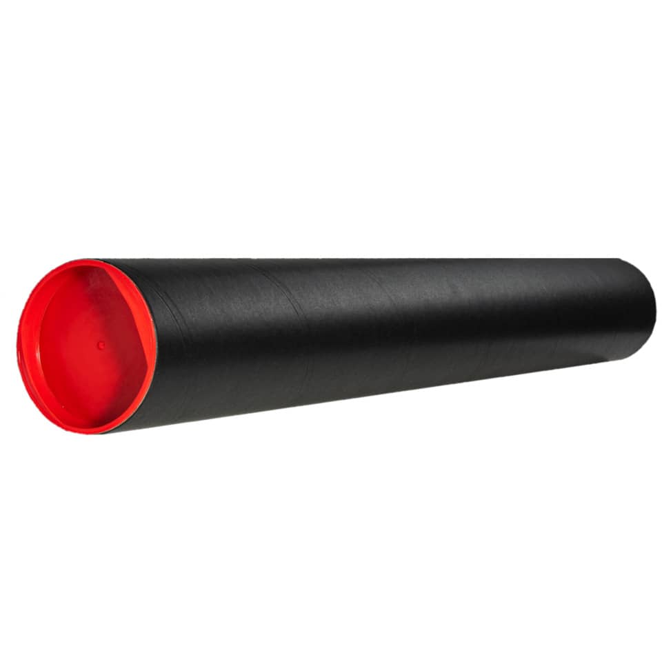 Versandhülse aus Hartpappe, schwarz, mit Verschlussdeckel, Ø 100 mm, Länge 1.000 mm RUMOLD PH 50019 RUMOLD PH50019 Länge 1030mm
